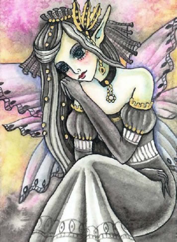 Diamond Painting Canvas - QS Princess in Black - Click Image to Close